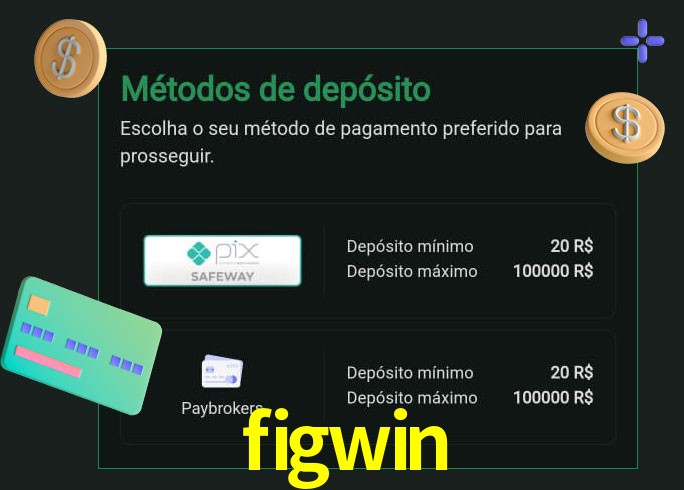 O cassino figwin oferece uma grande variedade de métodos de pagamento
